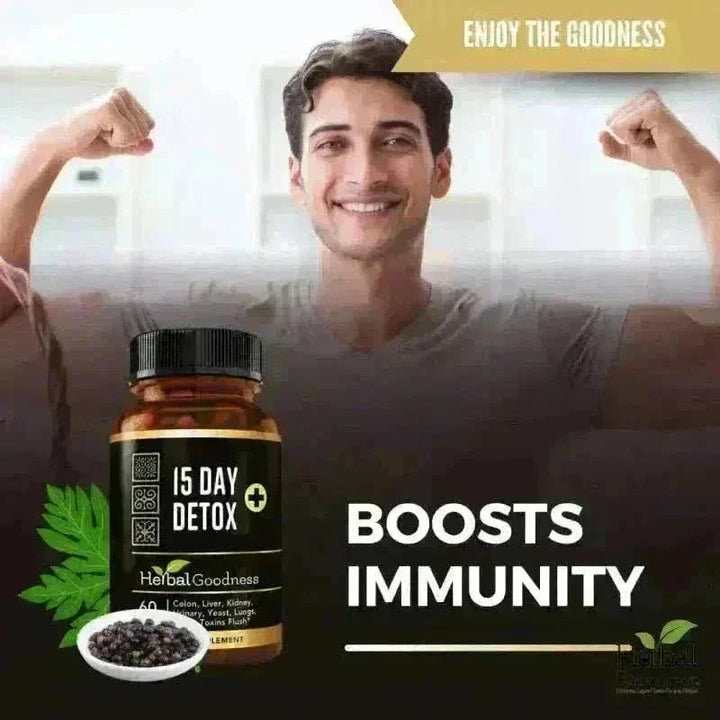 15 Day Detox - Capsules 60/600mg - Detox & Cleanse Capsules Herbal Goodness 