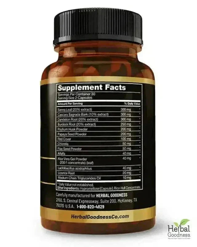 15 Day Detox - Capsules 60/600mg - Herbal Goodness Capsules Herbal Goodness 