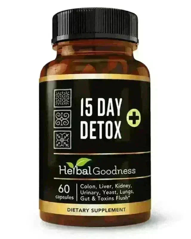 15 Day Detox - Capsules 60/600mg - Detox & Cleanse Capsules Herbal Goodness Unit 