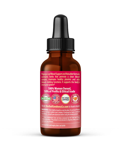 Papaya Leaf Extract Blood Support - Liquid Tincture