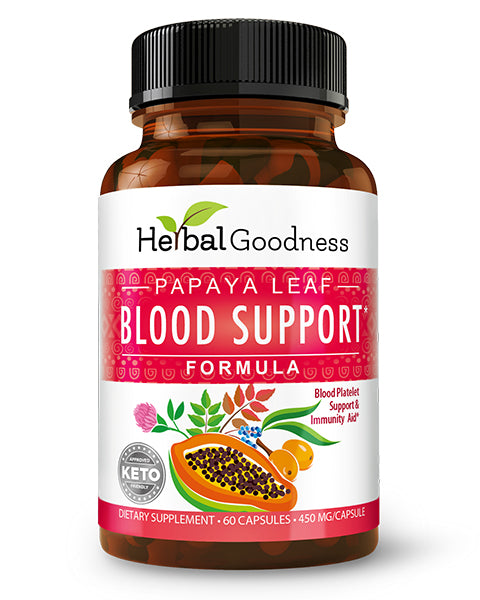 Papaya Leaf Extract Blood Support - 450mg/60 Capsules
