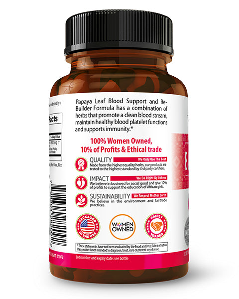 Papaya Leaf Extract Blood Support - 450mg/60 Capsules