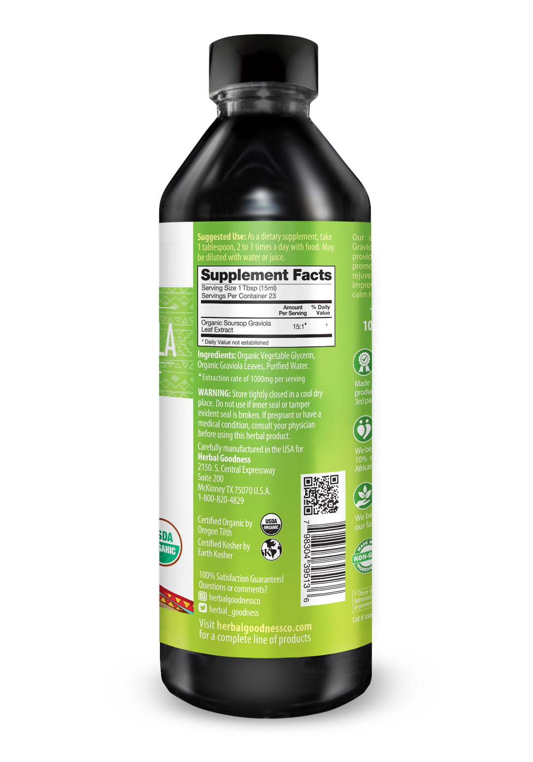 Soursop Leaf Graviola Extract - Organic Liquid