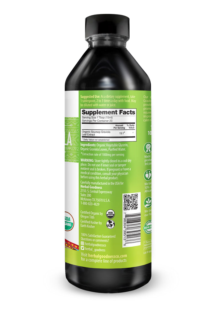 Soursop Leaf Graviola Extract - Organic Liquid