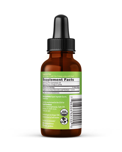 Soursop Leaf Graviola Extract - Organic Liquid