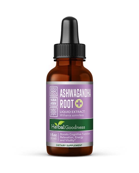 Ashwagandha Root Liquid Extract Liquid Extract Herbal Goodness 1oz 