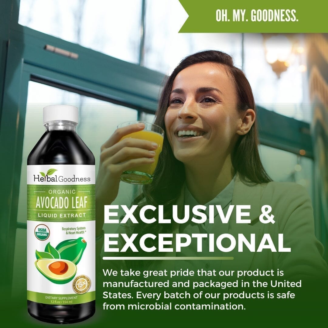 Avocado Leaf Extract - Organic - Liquid - Blood Sugar Support - Herbal Goodness Liquid Extract Herbal Goodness 