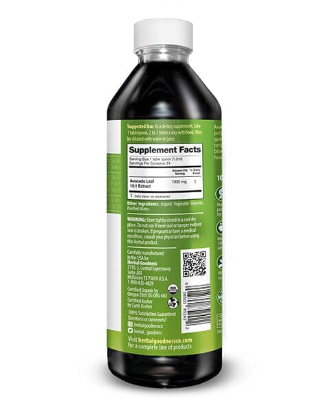 Avocado Leaf Extract - Organic - Liquid - Bone health & Immune support - Herbal Goodness Liquid Extract Herbal Goodness 