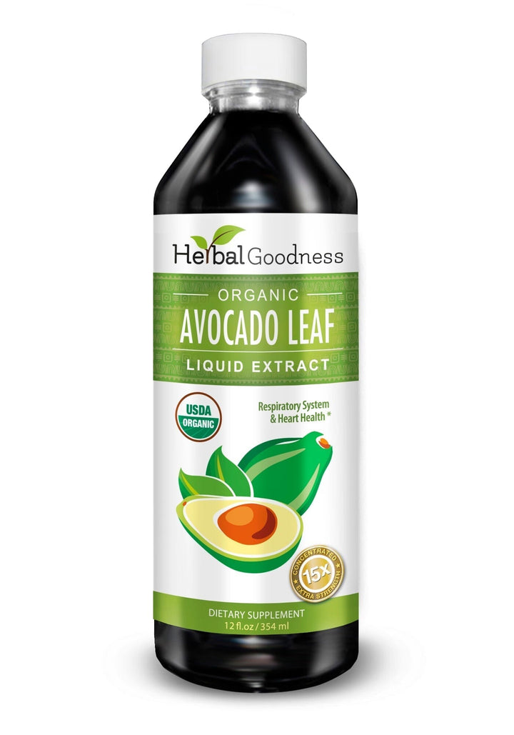 Avocado Leaf - Organic 1oz 15X Liquid Extract - Immunity & Heart Health Liquid Extract Herbal Goodness 12 oz 