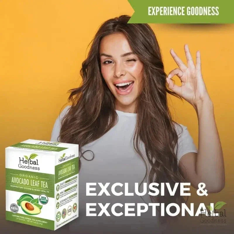 Avocado Leaf Tea - Organic 24/2g - Respiratory, Heart & Metabolism Support Tea & Infusions Herbal Goodness 