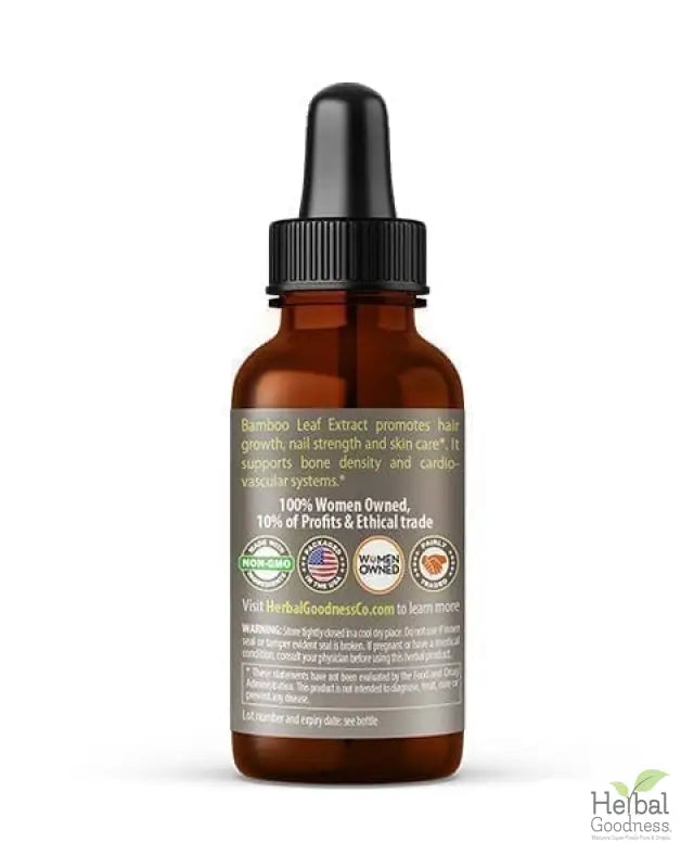 Bamboo Leaf Extract- Liquid - Bone, Hair, Skin & Nails - Herbal Goodness Liquid Extract Herbal Goodness 