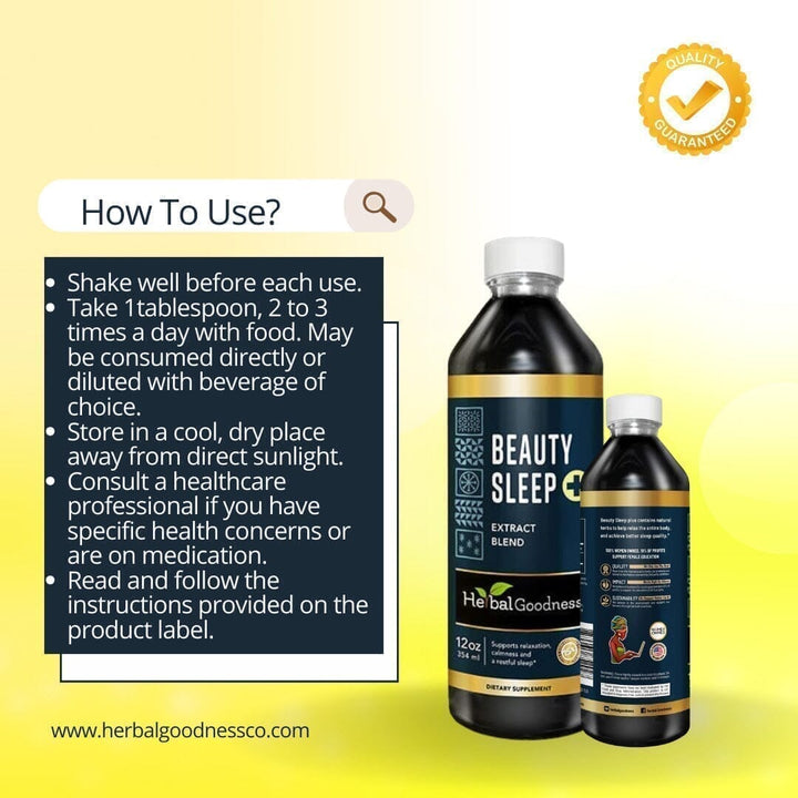 Beauty Sleep - Liquid Extract - Natural Rest and Radiance Anti Aging - Herbal Goodness Liquid Extract Herbal Goodness 