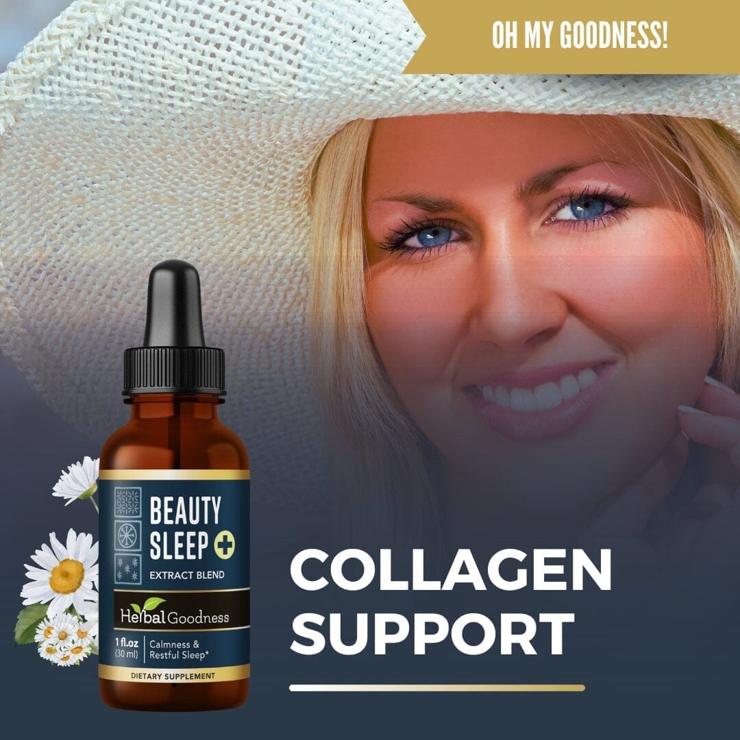 Beauty Sleep - Liquid Extract - Collagen Support, Supple Skin - Herbal Goodness Liquid Extract Herbal Goodness 