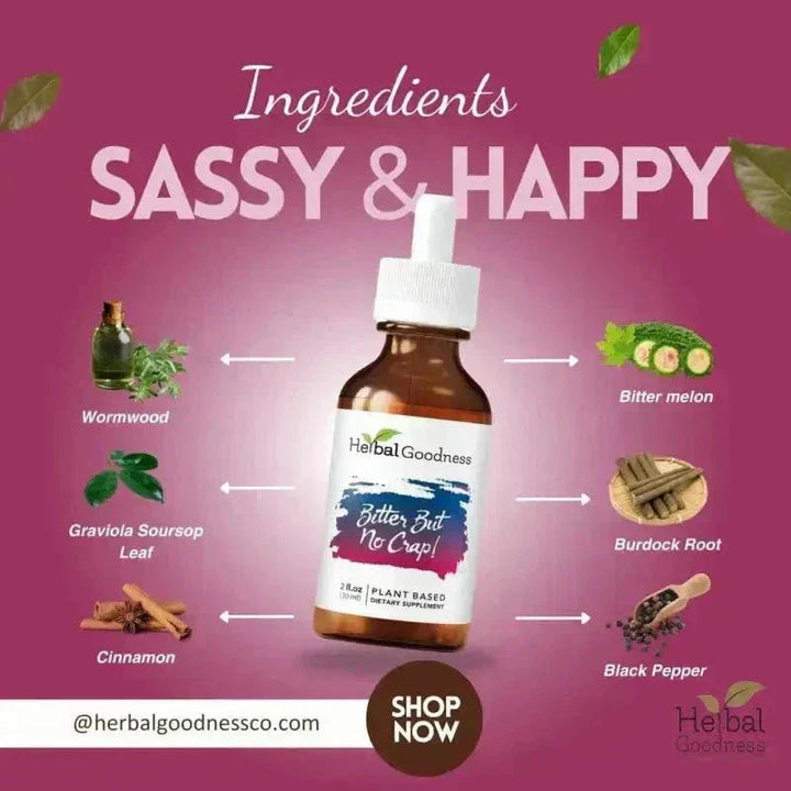 Bitter But No Crap 2fl.oz - Plant Based - Dietary Supplement Liquid Extract Herbal Goodness 