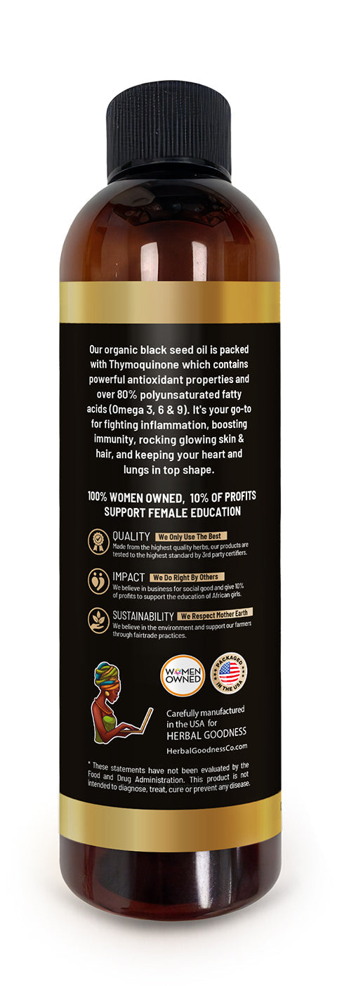 Black Seed Oil 12oz - Support Immune the System - Herbal Goodness Buy Liquid Extract
