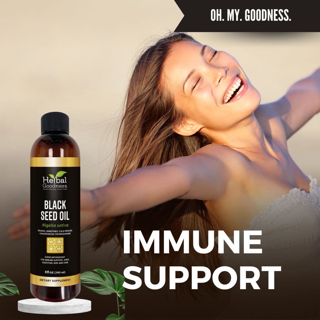 Black Seed Oil 12oz - Support Immune the System - Herbal Goodness Buy Liquid Extract