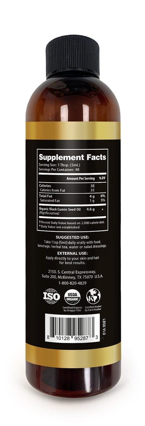 Black Seed Oil 8oz - Cold-Pressed Oil - Liquid Liquid Extract Herbal Goodness 