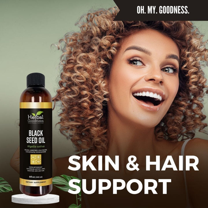 Black Seed Oil 8oz - Cold-Pressed Oil - Liquid Liquid Extract Herbal Goodness 