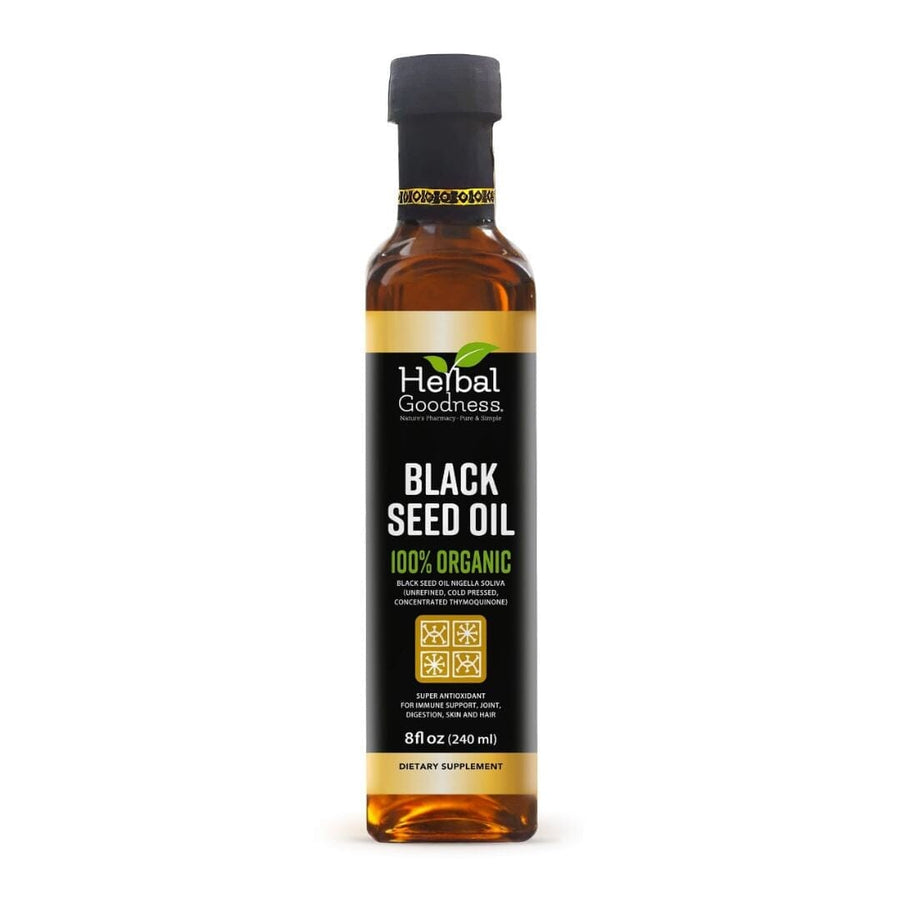 Black Seed Oil 8oz - Support Immune System, Joints, Skin, Hair, & Digestion (Non-GMO) - Herbal Goodness Liquid Extract Herbal Goodness 