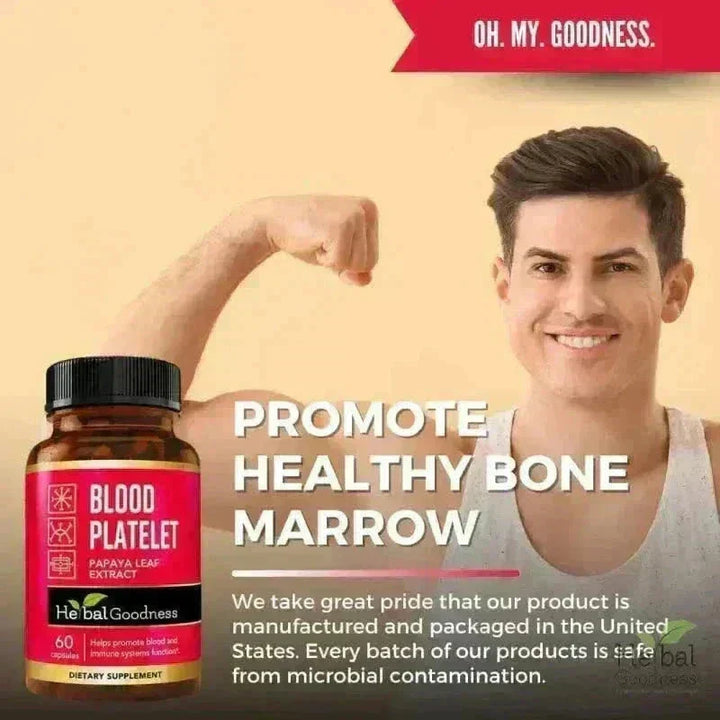 Blood Platelet Plus - Capsule 60/600mg-20X Strength Capsules Herbal Goodness 