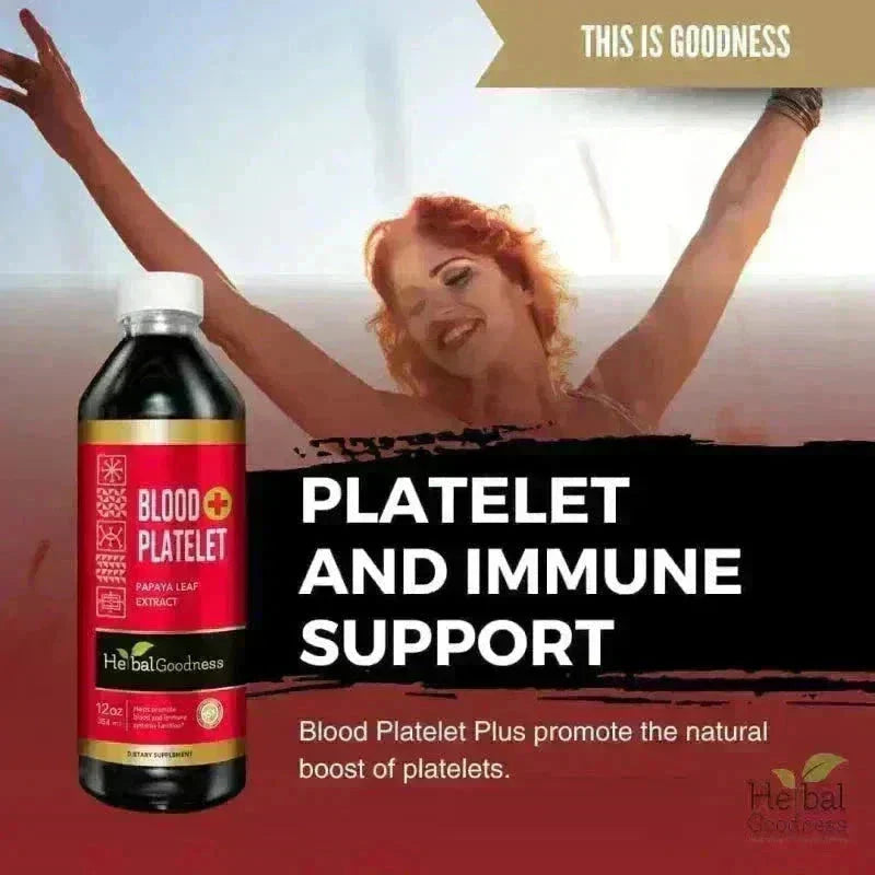 Blood Platelet Plus – Liquid Herbal Extract | 15X Strength Papaya Leaf Liquid Extract Herbal Goodness 