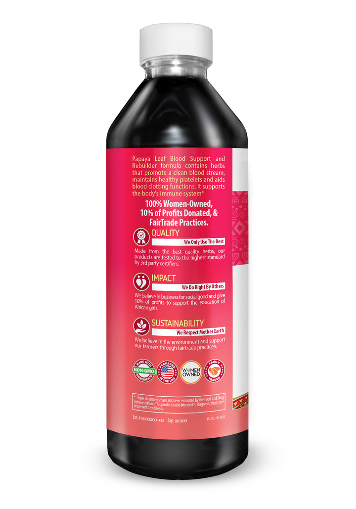 Papaya Leaf Extract Blood Support - Liquid Tincture
