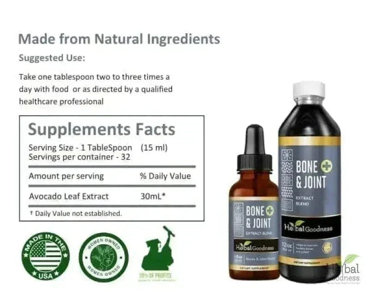 Bone and Joint Liquid Extract – Herbal Botanical Blend - Liquid Extract - Herbal Goodness Liquid Extract Herbal Goodness 