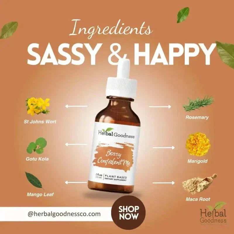 Bossy Confident Me 2 fl.oz - Plant Dietary Supplement - Herbal Goodness Liquid Extract Herbal Goodness 