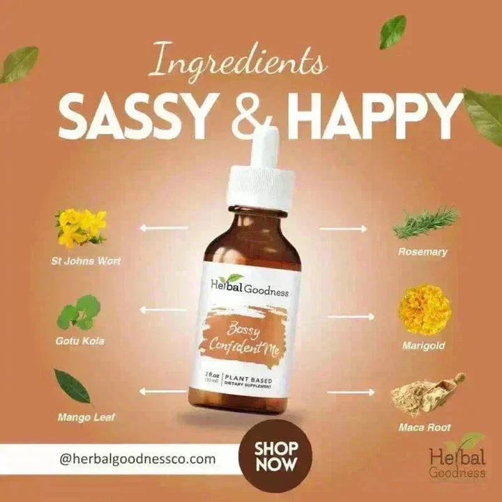 Bossy Confident Me - 2fl.oz - Mood & Energy Liquid Extract Herbal Goodness 