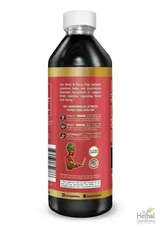 Brain and Focus Liquid Extract - Nootropic Brain Supplement Liquid Extract Herbal Goodness 