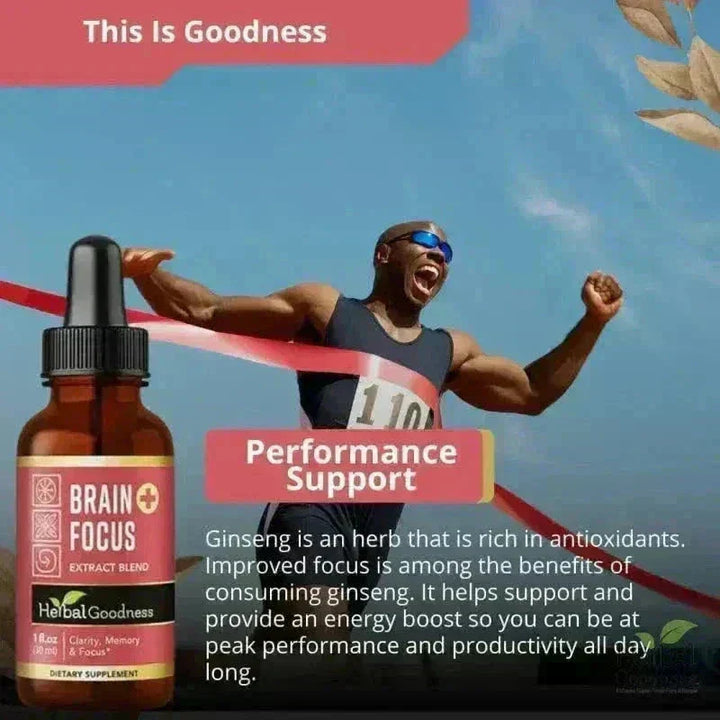 Brain and Focus Liquid Extract - Nootropic Brain Supplement Liquid Extract Herbal Goodness 
