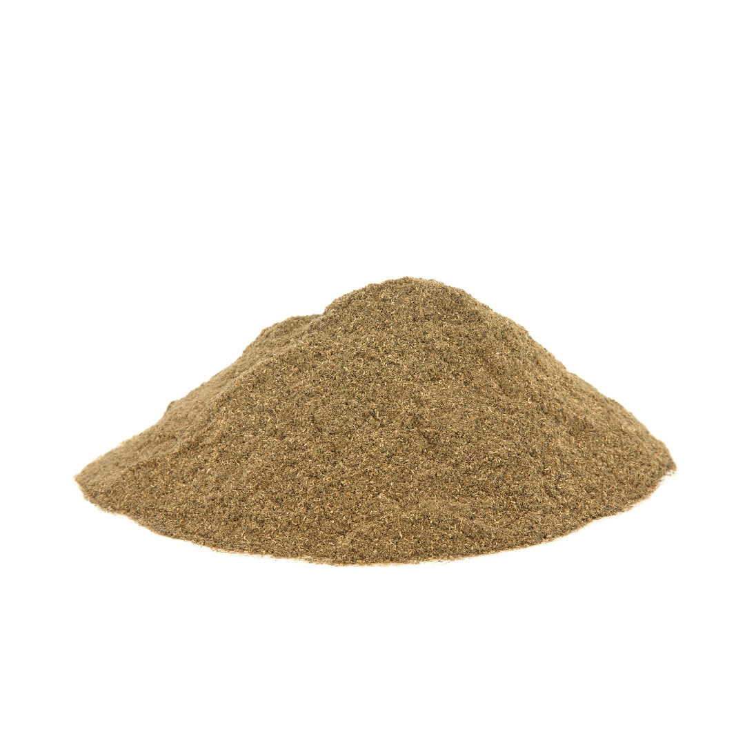 Finely ground light brown Burdock Root in Bulk Herbs & Roots for premium quality herbal use