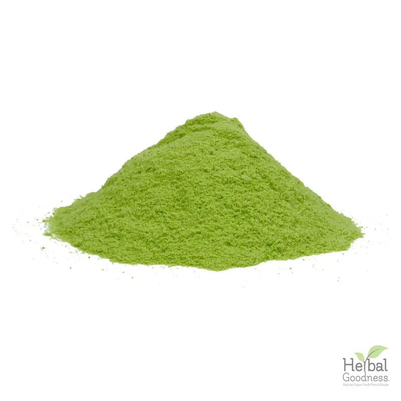 Bright green powdered matcha tea from Bulk Mushroom Powders enhances mushroom coffee benefits