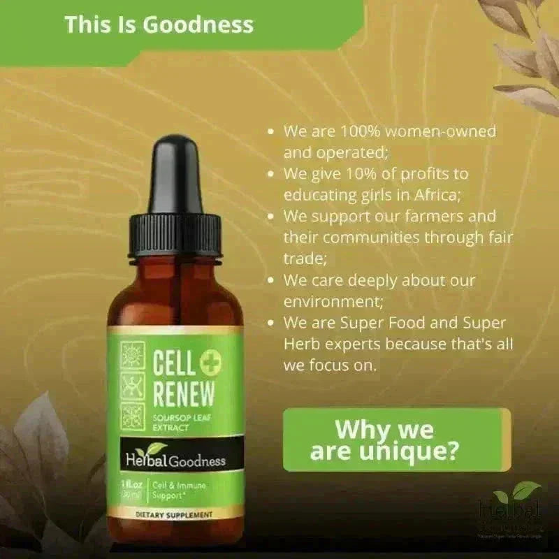 Cell Renew Plus – Organic - Liquid Extract Liquid Extract Herbal Goodness 