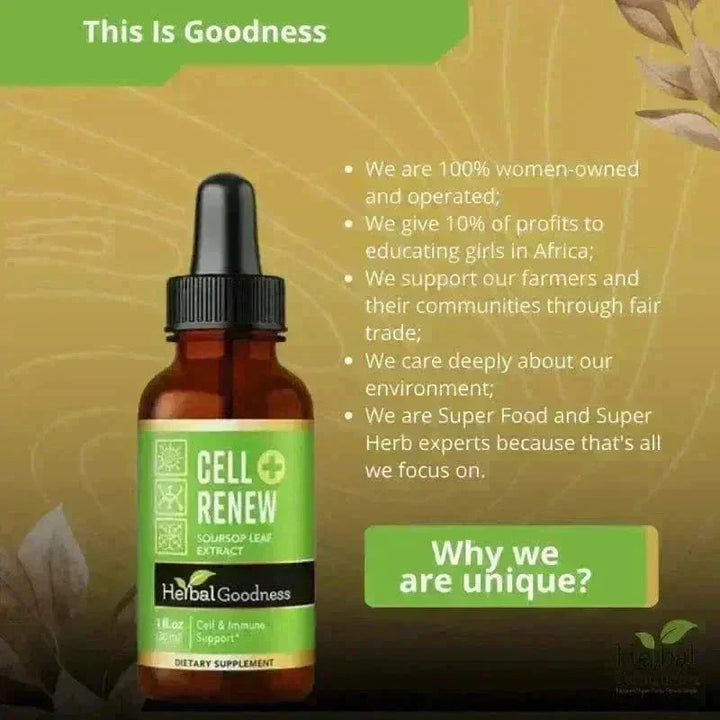 Cell Renew - 1oz 15X Liquid Extract - Immunity & Cell Health Liquid Extract Herbal Goodness 