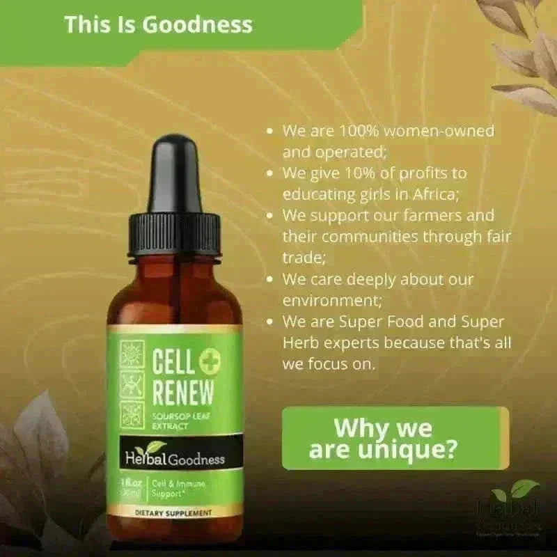 Cell Renew - 1oz 15X Liquid Extract - Immunity & Cell Health Liquid Extract Herbal Goodness 