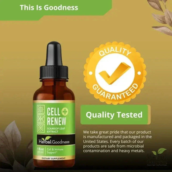 Cell Renew and Rejuvenation Plus - Organic - Liquid 12oz - Healthy Cell Support & Immune System Function - Herbal Goodness Liquid Extract Herbal Goodness 