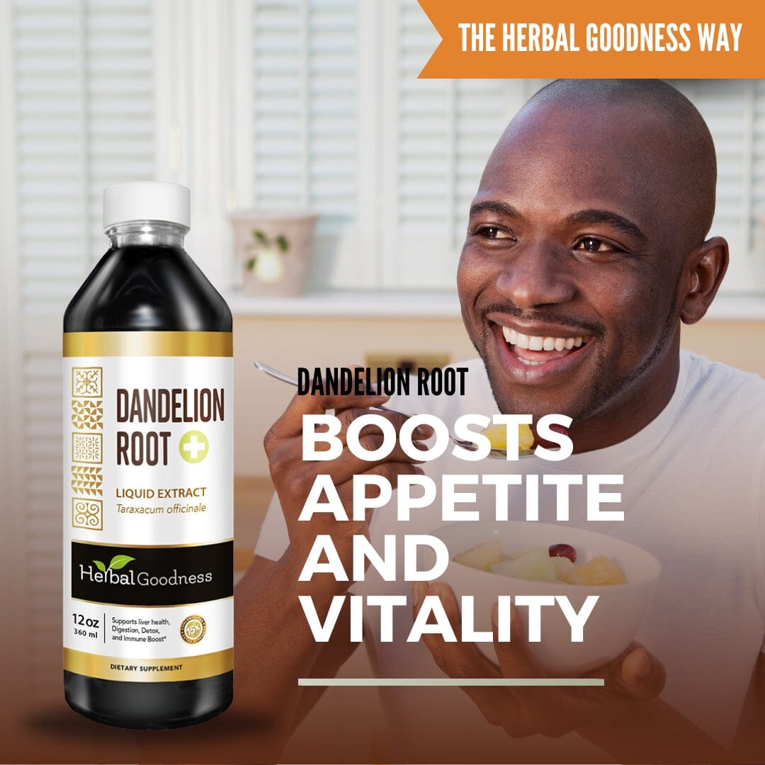 Dandelion Root Liquid Extract – Plant-Based Herbal Supplement Liquid Extract Herbal Goodness 