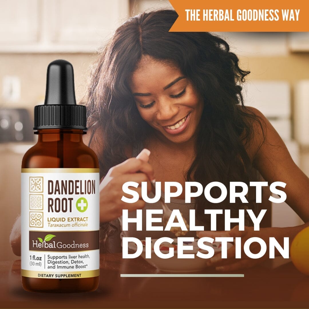 Dandelion Root Liquid Extract - Organic 1oz - Detox & Liver Liquid Extract Herbal Goodness 