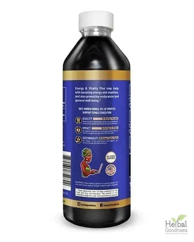 Energy and Vitality - Liquid 12oz - Herbal Goodness Liquid Extract Herbal Goodness 