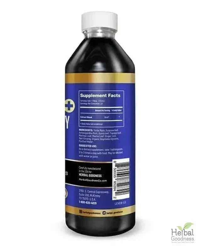 Energy and Vitality - Liquid 12oz - Herbal Goodness Liquid Extract Herbal Goodness 
