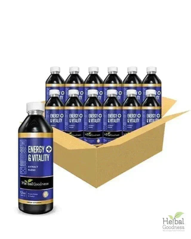 Energy and Vitality - Liquid 12oz - Herbal Goodness Liquid Extract Herbal Goodness 12oz Case (12) 