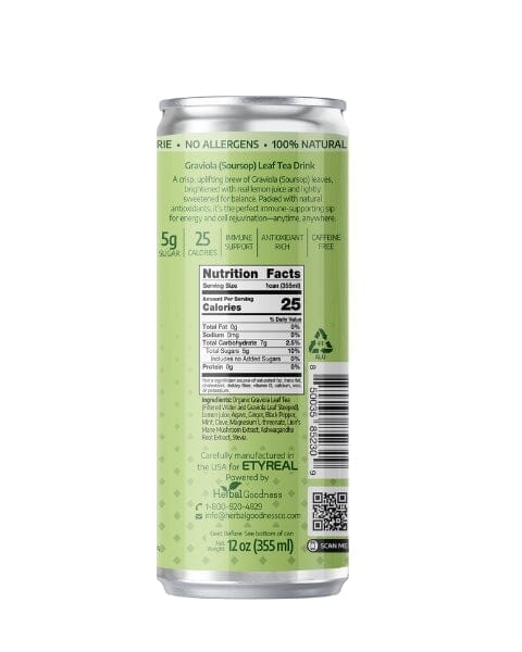 Etyreal SuperLeaf Wellness Drinks 12oz - Case of 12 beverages Herbal Goodness 