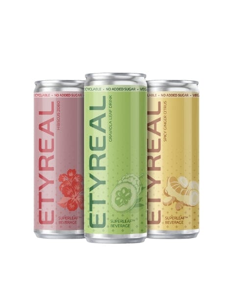 Etyreal SuperLeaf Wellness Drinks 12oz - Case of 12 beverages Herbal Goodness 