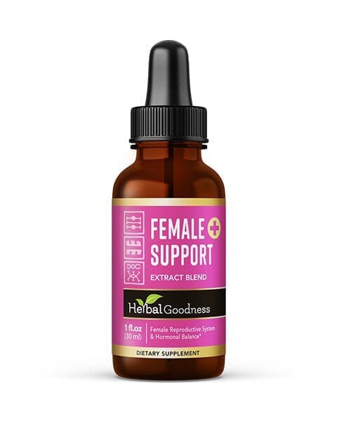 Female Support - Liquid Tincture - PMS & Hormonal Support, Female Health - Herbal Goodness Liquid Extract Herbal Goodness 1 oz 