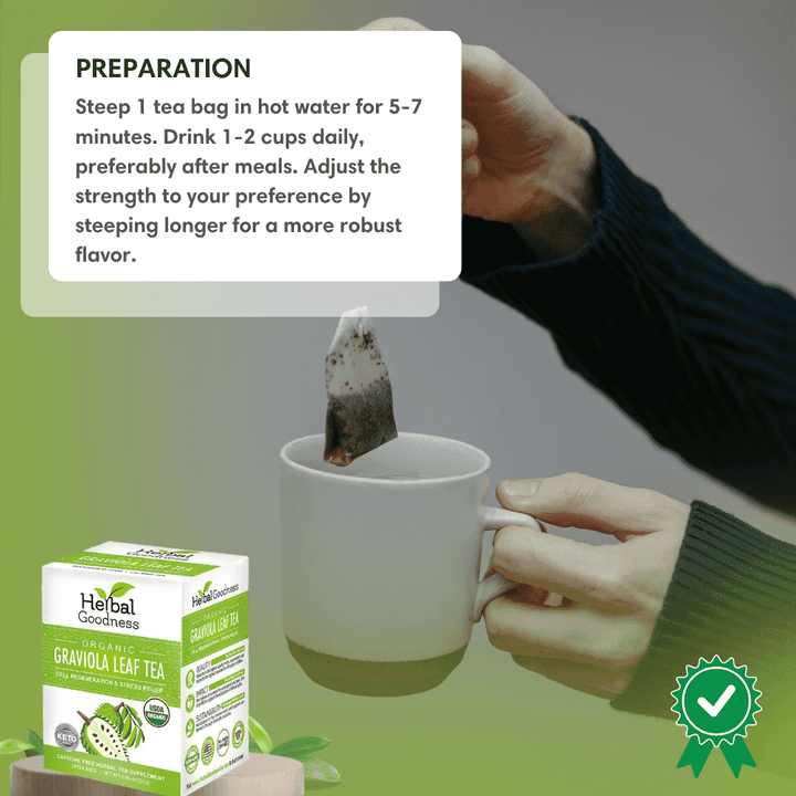 Graviola Soursop Leaf Extract – 10X 60/600mg Capsules - Cell Renew & Immunity Capsules Herbal Goodness 