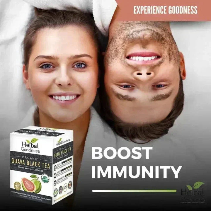 Guava Black Tea - Organic 24/2g Teabags - Clarify, Energy, Focus & Mental Alertness Tea & Infusions Herbal Goodness 