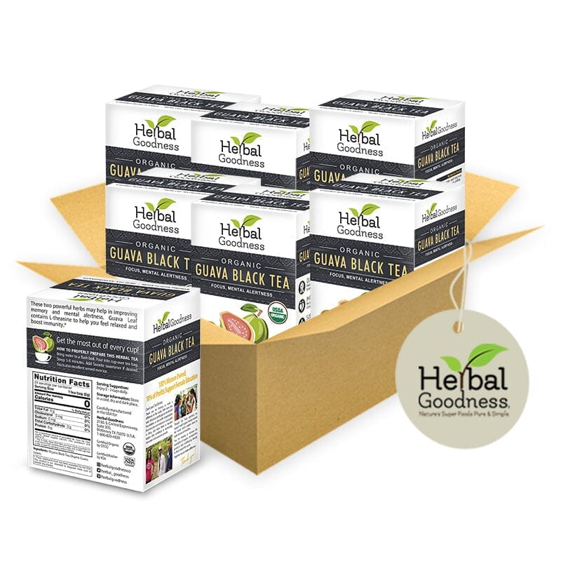 Guava Black Tea - Organic 24/2g Tea bags - Clarity, Focus & Mental Alertness Tea & Infusions Herbal Goodness 