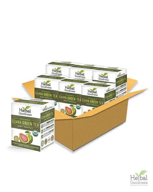 Guava Green Tea - 24/2g - Organic - Immunity & Brain Health - Herbal Goodness - Herbal Goodness