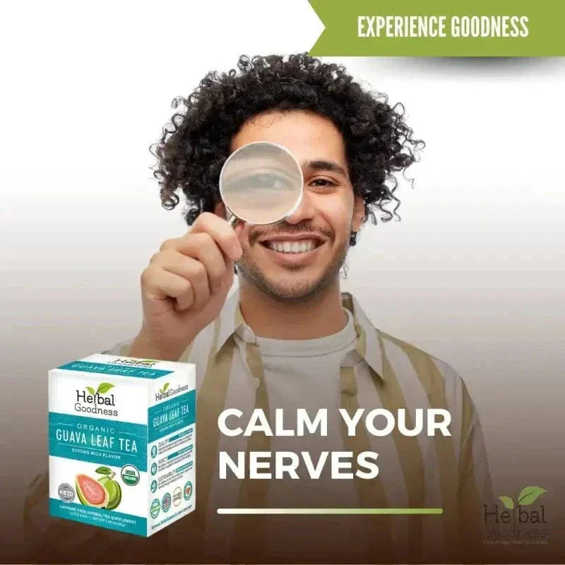 Guava Leaf Tea - Organic - Tea 24/2g - Caffeine-Free & Sustainably Sourced Tea & Infusions Herbal Goodness 